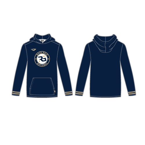 Rock Gold National Mens Sublimated LS Fleece Hoodie - Navy