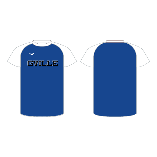 PYBA SS Mens Dri Fit Crew Neck - Royal/White