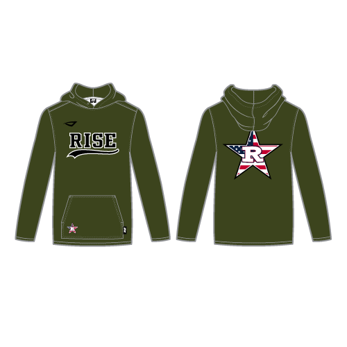 Rise Mens Sublimated LS Stealth Hoodie - Army Green