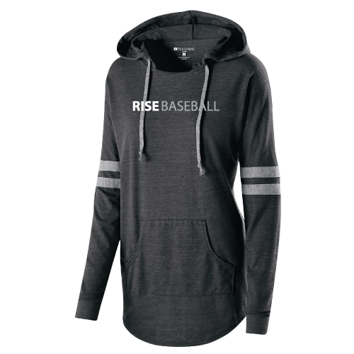 Rise Womens Lightweight Hooded Pullover - Black