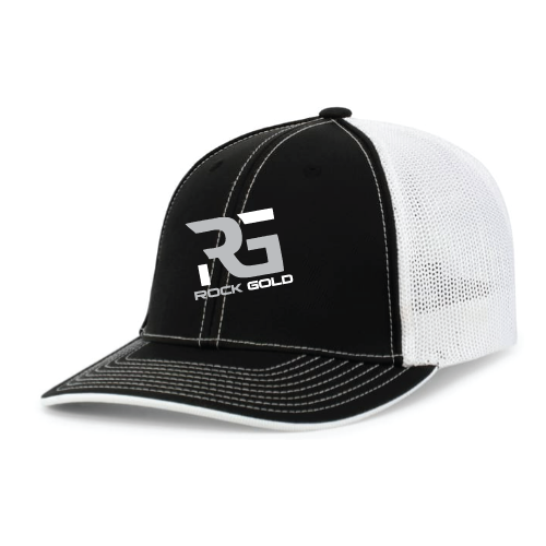 Rock Gold Softball Trucker Hat - Black/White