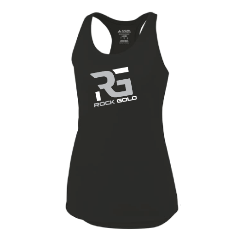 Rock Gold Softball Womens Tank Top - Black