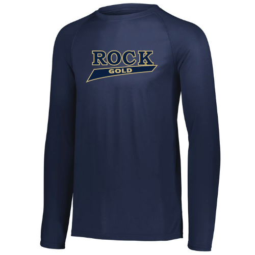 Rock Gold Softball Mens LS Dri Fit - Navy